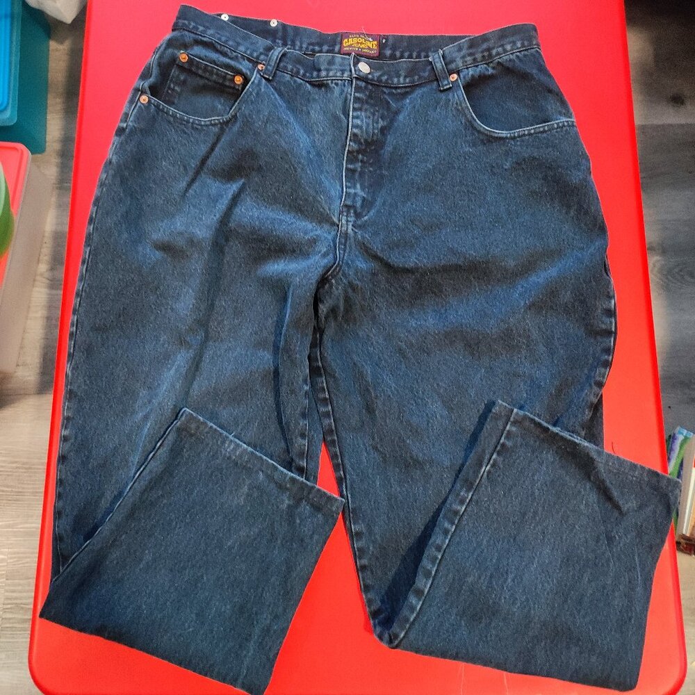 Vintage Gasoline Jeans indigo blue men's size 40x28